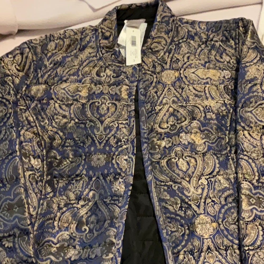 Chicos black/gold blazer